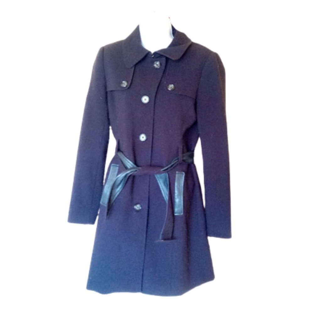 Black Belted Pea Coat Size XS